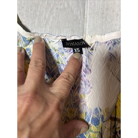 Designer KOMAROV XS asymmetrical flowy dress spring wear - Picture 12 of 12